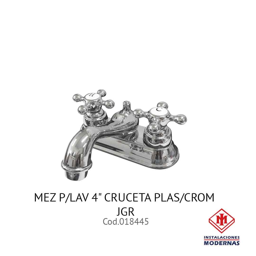 MEZ P/Lavamanos 4" CRUCETA PLAS/CROM JGR