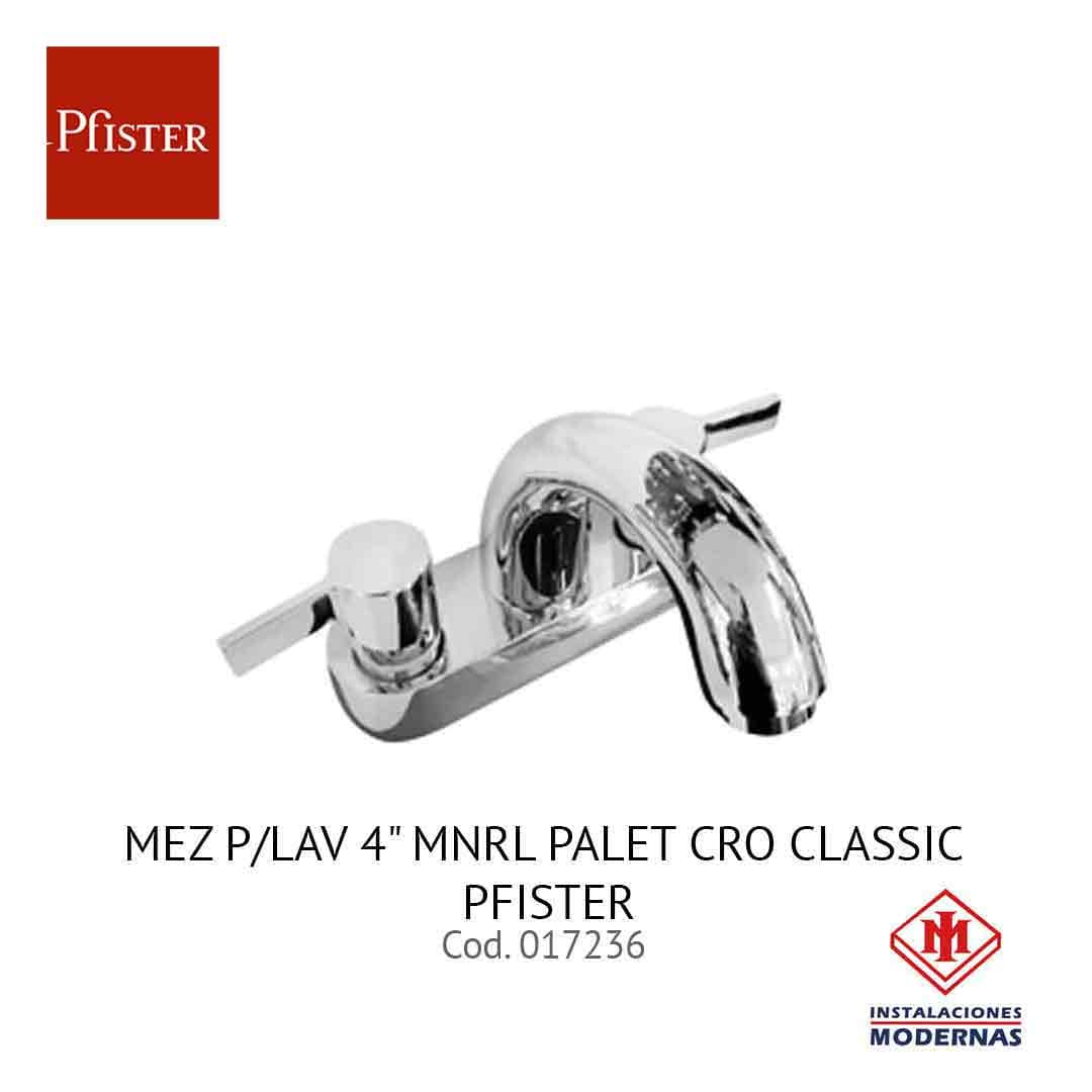 MEZ P/Lavamanos 4" MNRL PALET CRO CLASSIC PFISTER