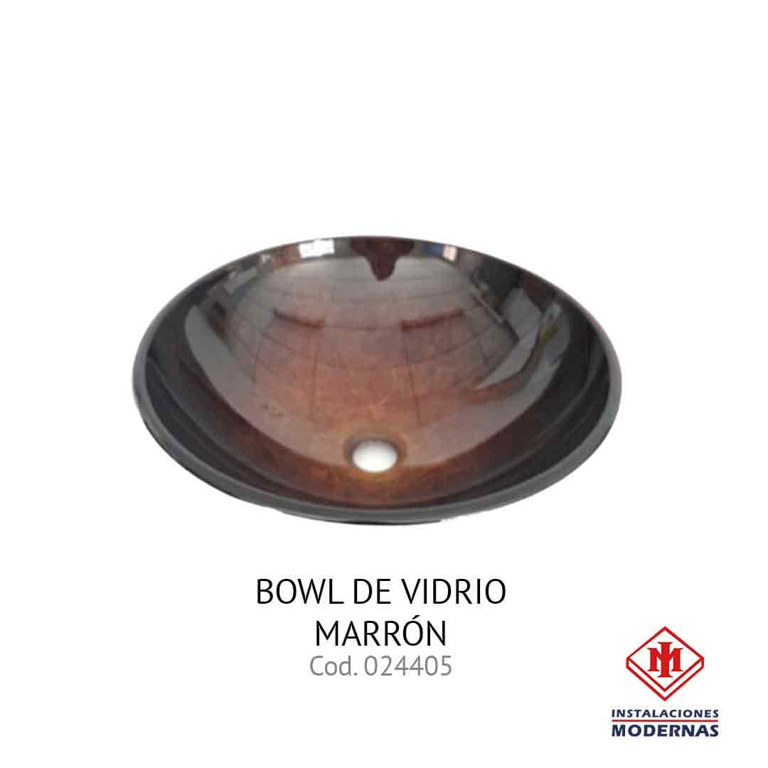 BOWL DE VIDRIO MARRON S/LOZA BWY19-003