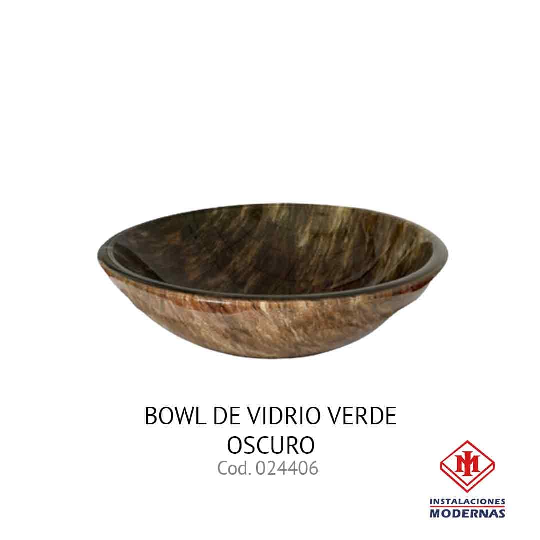 BOWL DE VIDRIO VERDE OSCURO S/LOZA BWY18325